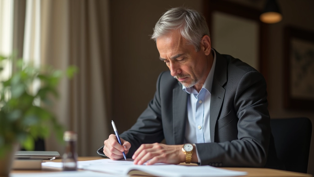 Pessoa adulta resolvendo quebra-cabeça num escritório bem iluminado, concentrada com lápis na mão