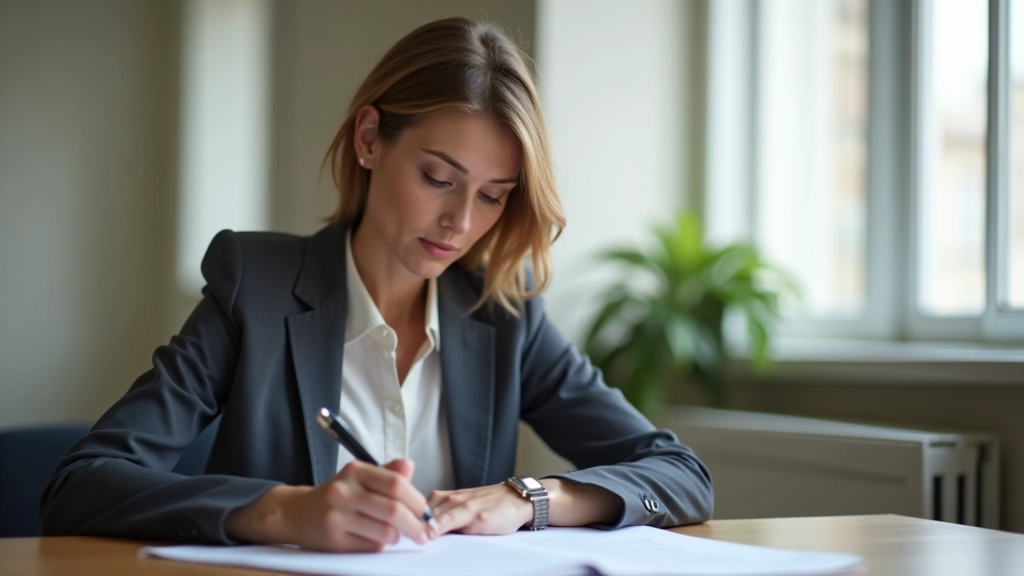 Pessoa adulta a ler um documento enquanto toma notas, mostrando concentração e técnica de leitura eficiente