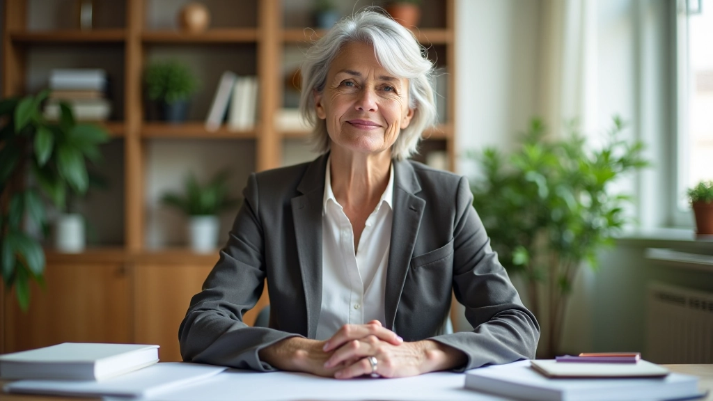 Pessoa adulta em ambiente de aprendizagem com materiais de estudo organizados, confortável e focada, iluminação natural clara